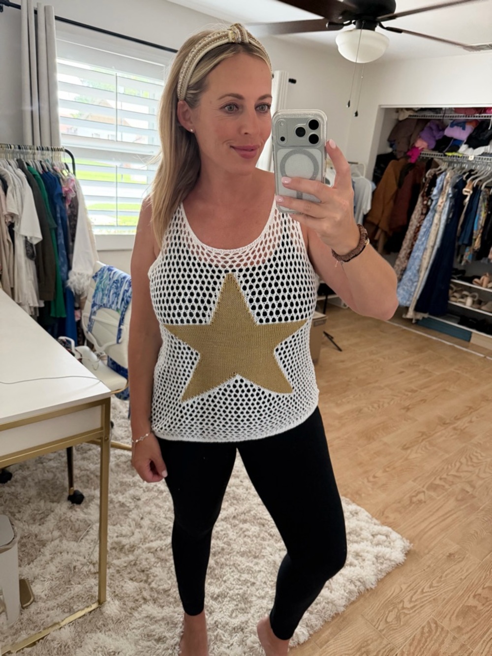 Crochet star tank top